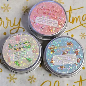 Holiday Lip Butters, Sugar Cookie, ginger bread, and candy cane Skincare Spice Winter Comfort