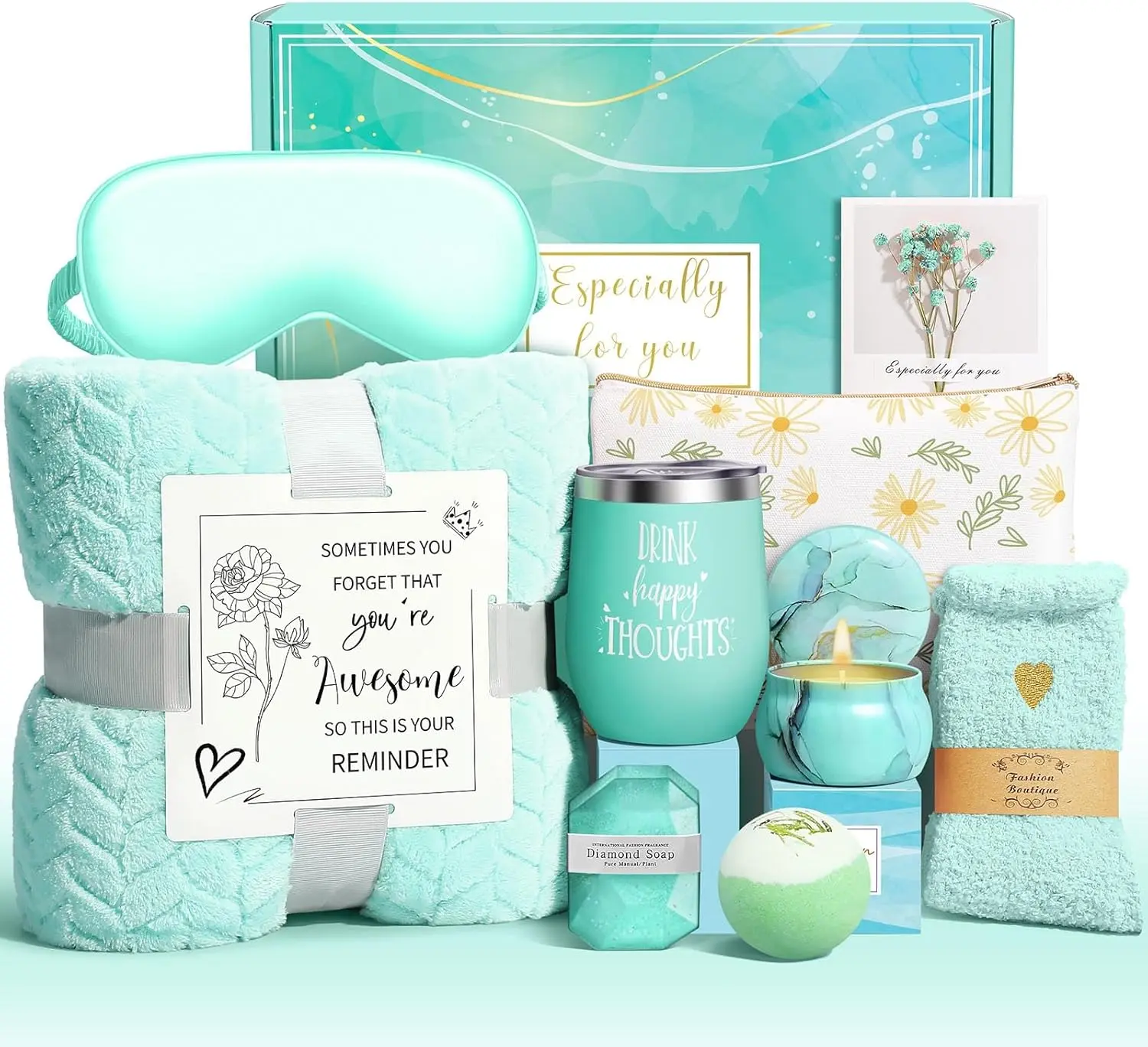 Happy Birthday Gifts for Women Self Care Gift, Relaxing Care Package Spa Gift Basket, Valentines Day, Mothers Day, Birthday, for Women Mom Her Friend Sister Wife