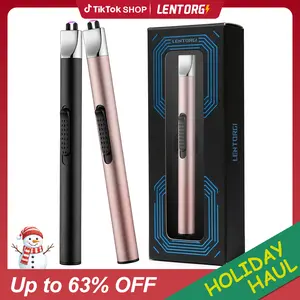 【Lentorgi】Electric Candle Lighter, Mothers Day Gifts for Mom from Daughter Son, Birthday Gifts for Mom Women Men Wife Sister, Economical Portable Rechargeable USB Arc Windproof Lighters for Candle Camping Kitchen BBQ Daily Use