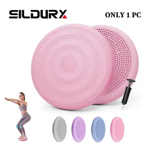 Pumped Wobble Cushion with Hand Pump, Core Balance Disc Trainer (Extra Thick) Designed to Enhance Posture, Fitness, Stability, And Core Balance for Adults, Sensory Wiggle Seat, And Adaptable Seating for All Ages, Home Exercise Equipment