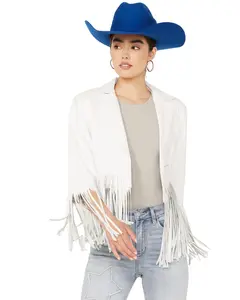 Cripple Creek Women's Cropped Fringe Jacket - Ll16459-01