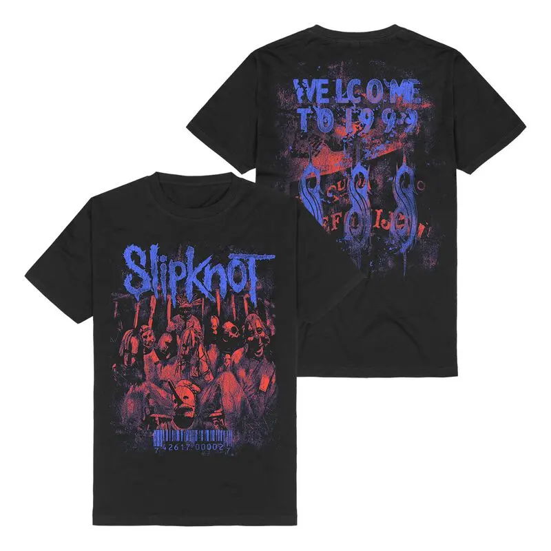 Slipknot Graphic T-Shirt, Unisex Relaxed Fit Vintage Band Top in Smooth Cotton Fabric with Short Sleeves for Concerts & Festivals