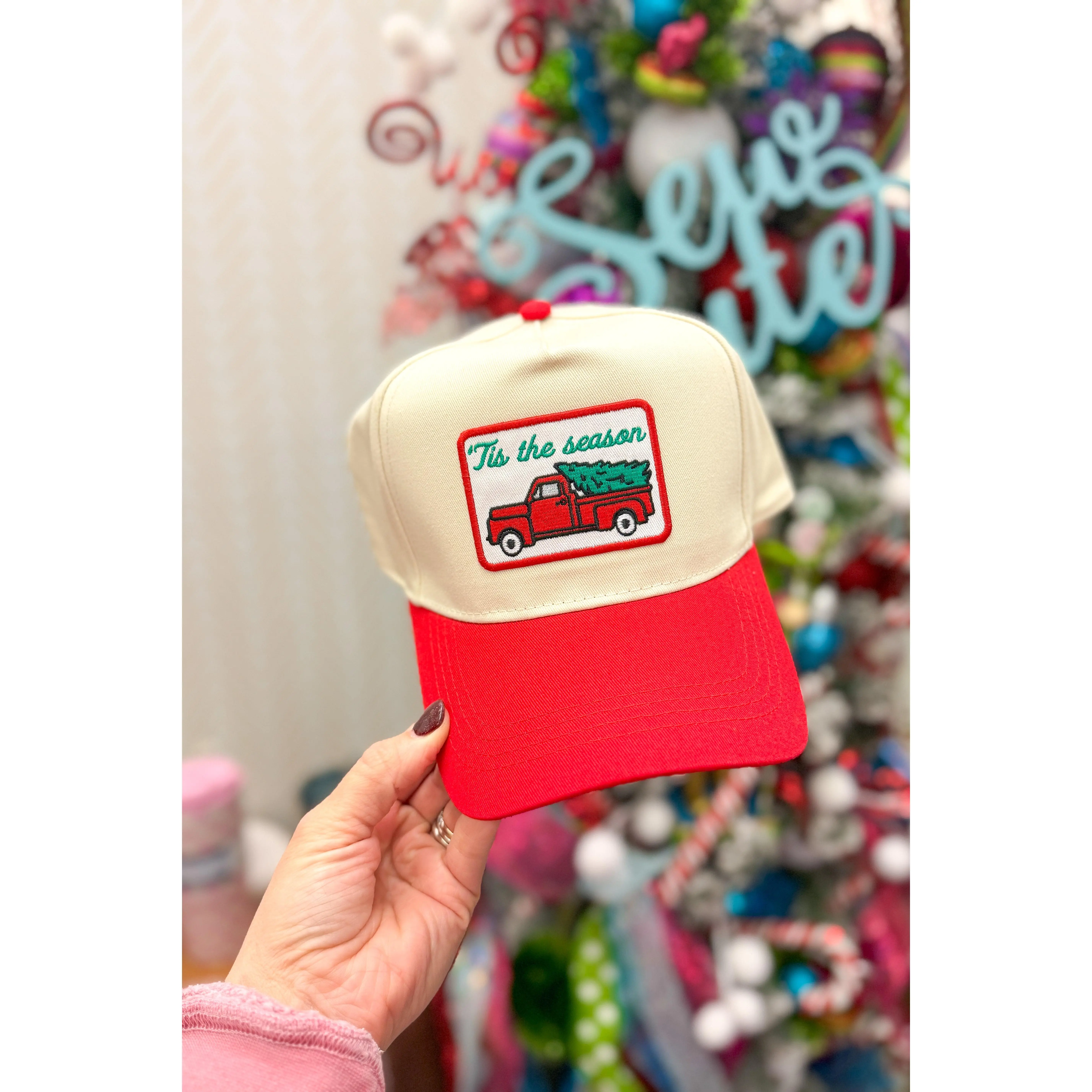 "Tis The Season" Christmas Patch Baseball Cap