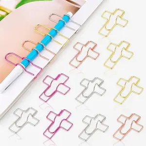 12-Pack -Shaped Pen Clips, Assorted Colors  Design Journal Pen Holder Clips  Pens Slot Clip for Notebooks and Planners, Faith-Based Metal Pens Holder Clip for Office Supplies