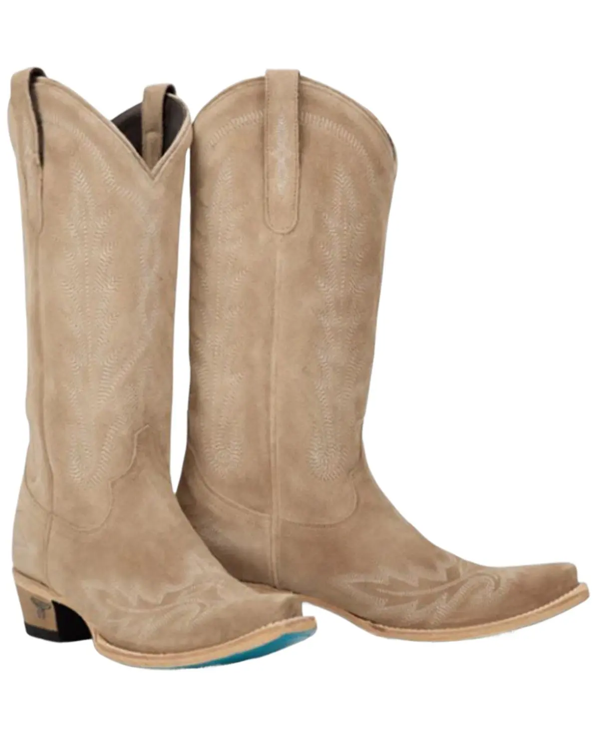 Lane Women's Women'S Lexington Suede Tall Western Booties Snip Toe - Lb0488j
