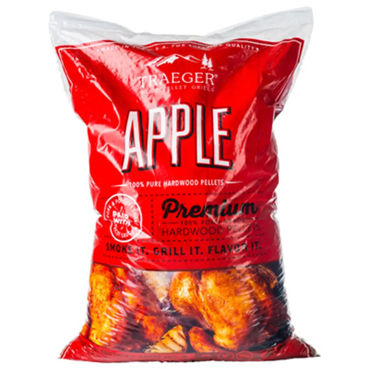 Apple 20 lbs High-Quality Durable Hardwood Traeger Pellet Grill Pellets - For Outdoor Barbecue, Compatible with Computers & Office Equipment, Desktop & Laptop Components, Fans & Heatsinks