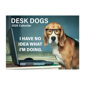 2026 Working Dog Calendar, 12-Month Wall Calendar Planner Design, Creative Humorous Gift Idea for Office Space, Perfect for Work Enthusiasts