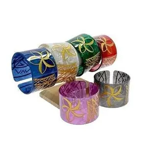 Plumeria Flower Tribal Engraved Faux Turtle Bangle, 5cm