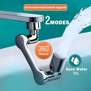 Faucet Extender Bathroom Sink Faucet 1080° Swivel Water Tap Nozzle, Universal Bathroom Mixer Aerator, 2 Spray Modes, Durable & Easy Install
