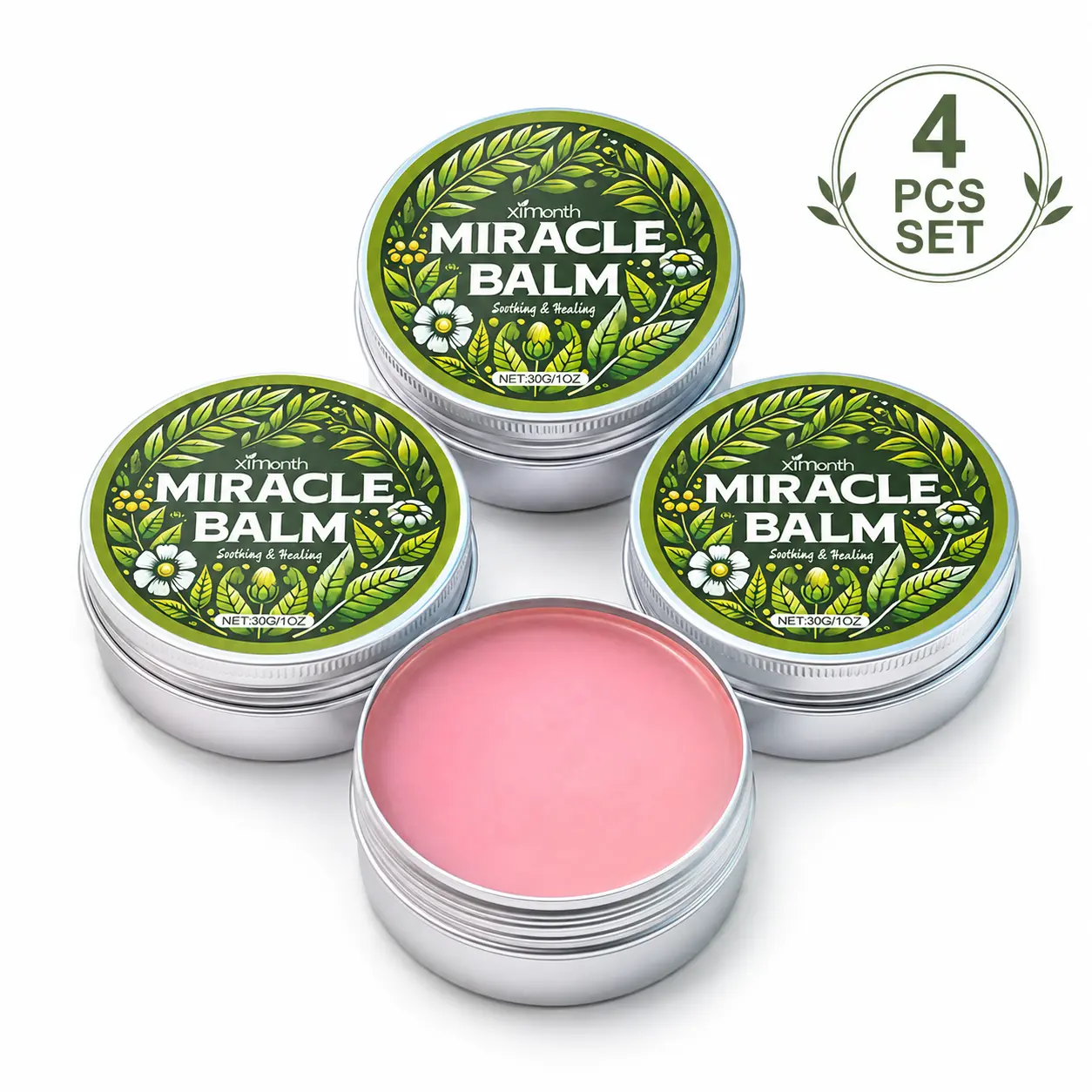 Miracle Balm - Natural Herbal Soothing and Repairing Ointment | Powerful botanical formula to relieve skin irritation, rashes, and dryness. Advanced leg care | Multi-purpose skin repair cream - 30g/1oz Cosmetic, Moisturizer, Body Care