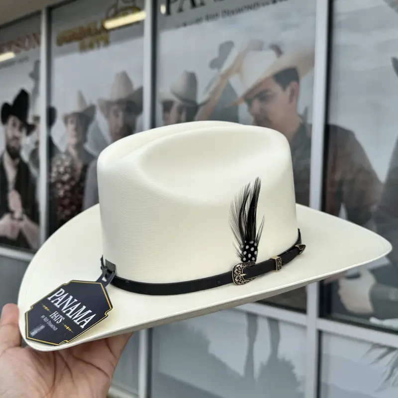1000X PANAMA 2.0 COWBOY HAT SMALL CROWN SHORT BRIM (PANTER BELICO)