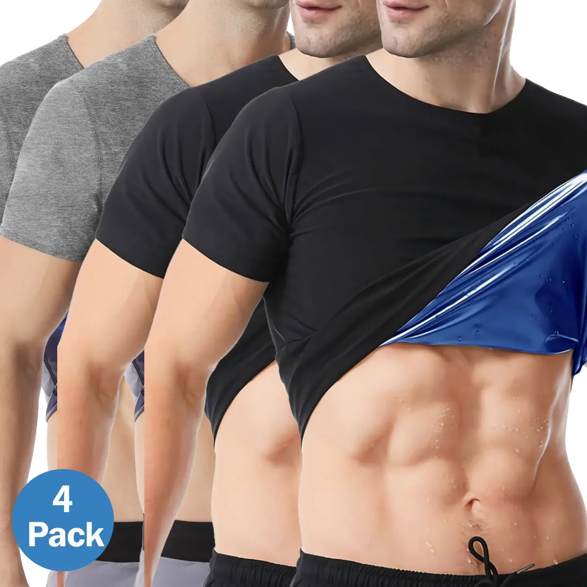 Gray (2 Pack)+Black&Blue (2 Pack)