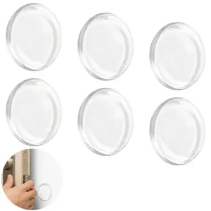 Door Stoppers - Large 3.15" Wall Protector for Door Knobs with Adhesive, Quiet and Shock Absorbent Silicone Wall Protectors