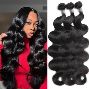 【Rovess Hair】  Brazilian Virgin Hair 12A Grade Body Wave Bundles 100% Unprocessed Virgin Brazilian Body Wavy Human Hair Bundles 12-30 Brazilian Body Wave Human Hair Extensions
