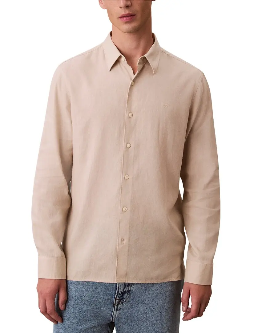 Calvin Klein Classic Linen-Blend Shirt