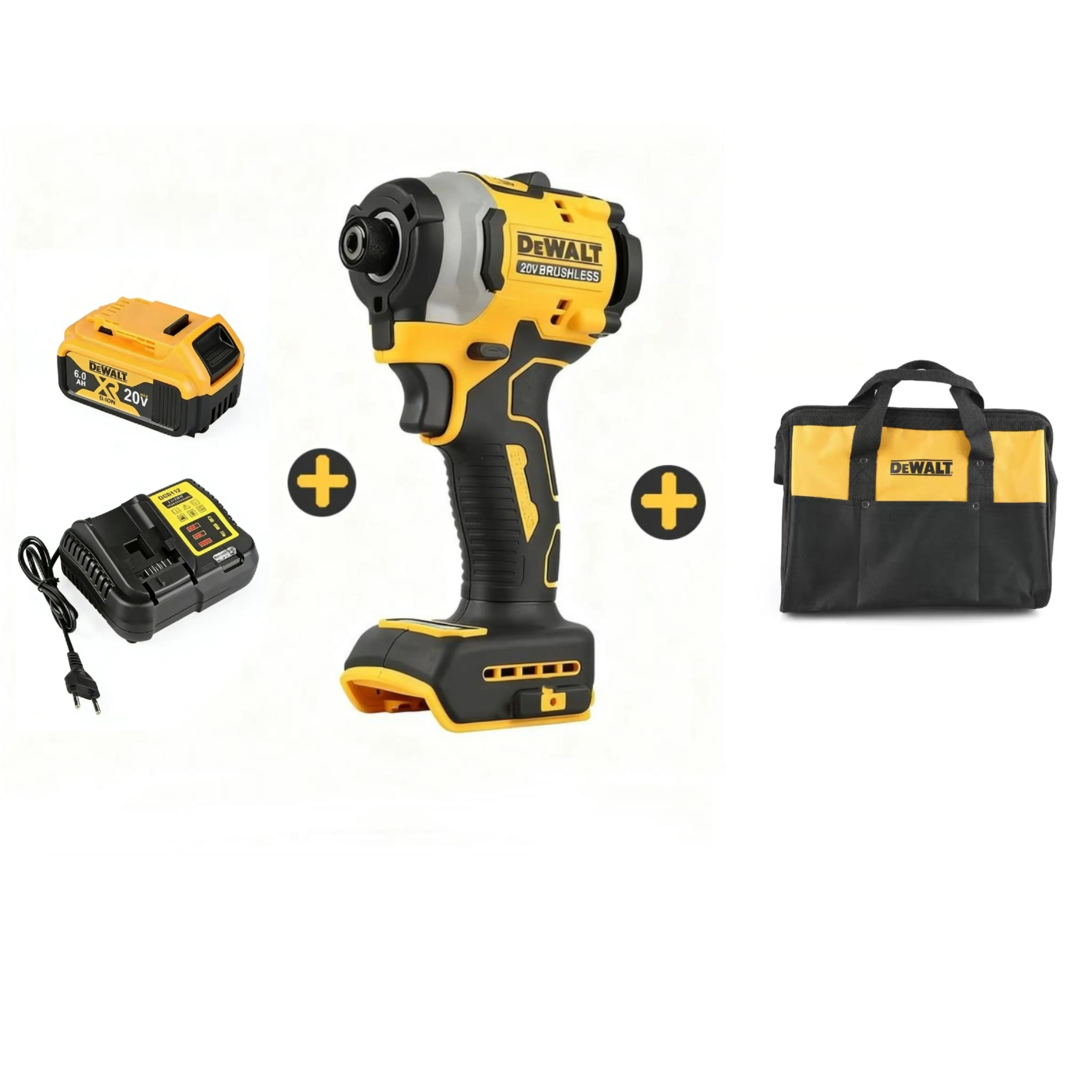 DEWALT 20V Brushless Cordless Impact Drill - 205NM Torque Rechargeable Professional Power Tool with Screwdriving Capability