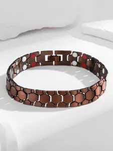 Magnetic Hexagon Ball Bracelet Set, Detachable Couple Design, Stylish Men's Chain Accessory, Perfect Gift Idea