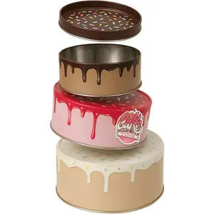 Suck UK Cookie Tin - Round Cake Tins with Lids
