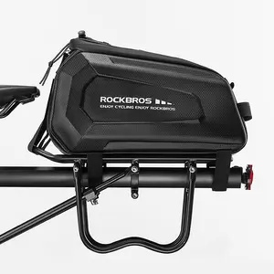 ROCKBROS Bike Rack Bags - Hard Shell Bicycle Rear Rack Bag Large Pannier for Bicycle Rear Rack Bags Bike Rear Seat Bag Bike Trunk Bag Ebike Battery Bag Bike Saddle Bag for Rear Rack Bike Accessories