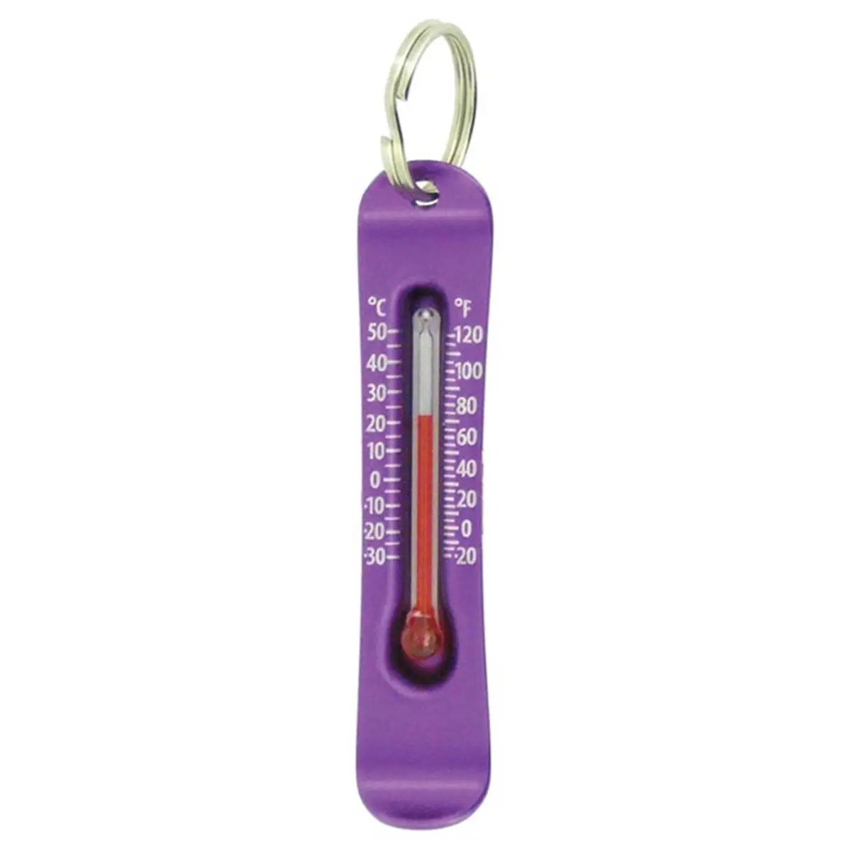 212 MAIN Sun Brrr-Ometer Snowsport Zipperpull Thermometer - Aluminum Construction, Cushioned Mount, -20°F/-20°C Temperature Range, -20°F/°C
