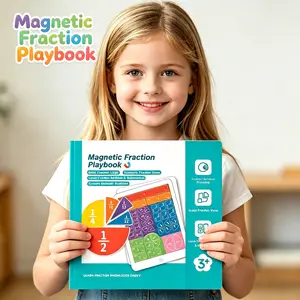 Magnetic Fraction Educational Puzzle – Magnetic Fraction Tiles & Fraction Circles Set, Math Manipulatives for Elementary School, Montessori Learning Toys for Kids, Great for Christmas, New Year, Birthday Gifts, Black Friday & Cyber Monday