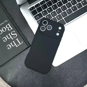 BUY 1 GET 1 FREE! 2-Pack Solid Color Matte Silicone iPhone Case for X/XS/XSMAX 11-17 Pro/Pro Max/Plus/Air, Shockproof Anti-Slip Anti-Yellowing, Slim Fit Soft Protective Cover, Black