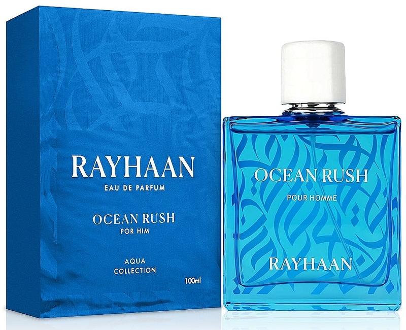 Rayhaan Ocean Rush Eau De Parfum Spray for Men, 3.4 Ounce