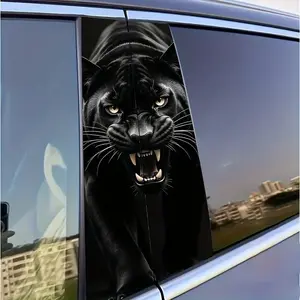 Panther Car Sticker Set (2 Pieces), Genuine B Pillar Protection Decals, Self-Adhesive Plastic Design, Vehicle Exterior Decoration, Sticker For Cars