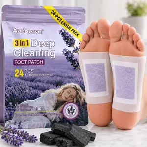 【Summervibes】Lavender & Ginger Foot Patches (24 Packs) | Soothing Bamboo Vinegar Formula for Rapid Foot Relief & Stress Care | Premium Restorative Gift Set