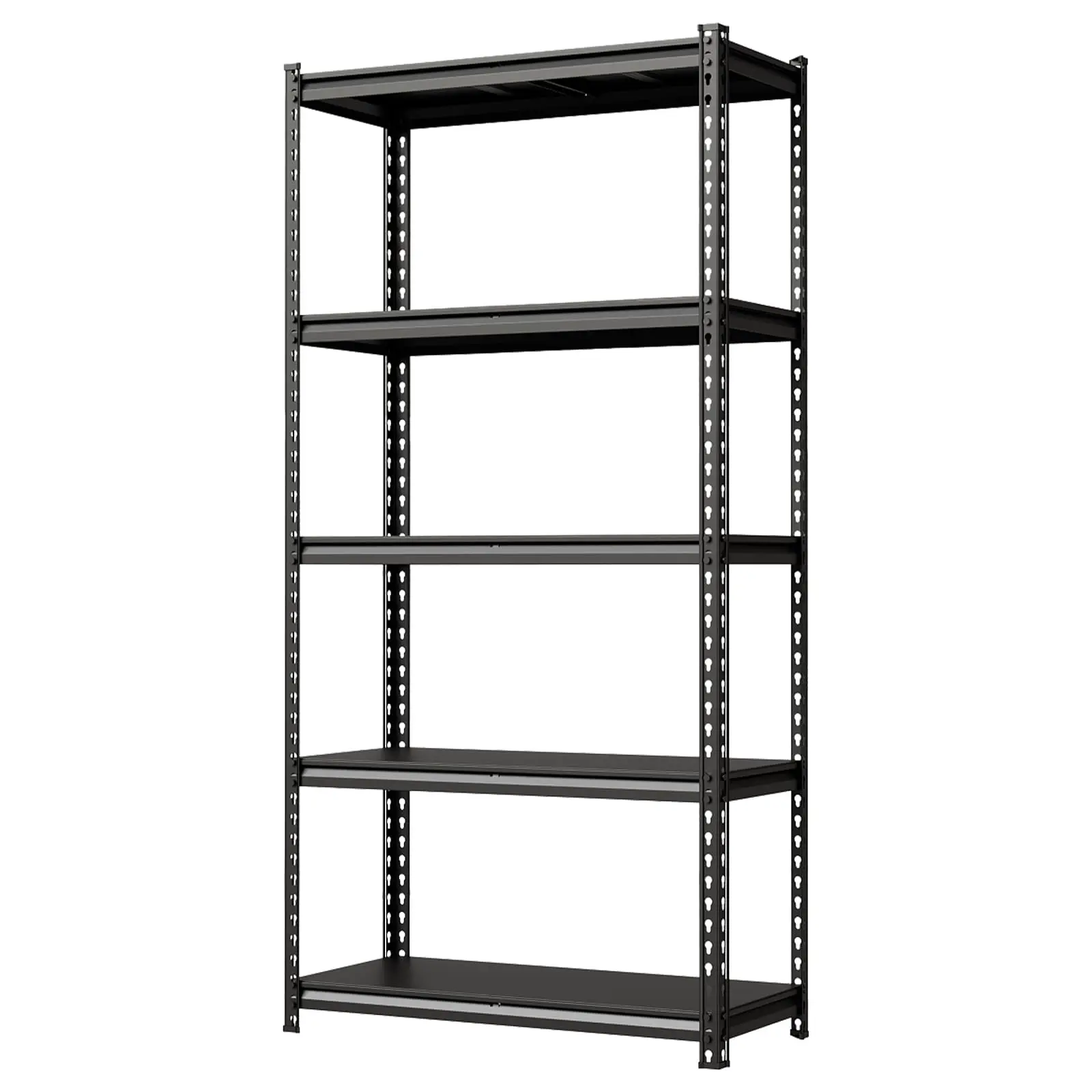 Garvee 5-Tier Heavy Duty Storage Shelves, 36x16x72 Inch Garage Shelving Unit with 3850 lbs Capacity, Adjustable Steel Rack for Warehouse, Basement, Workshop Organization, Industrial Shelving System, Matte Bl
