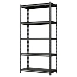 Garvee 5-Tier Heavy Duty Storage Shelves, 36x16x72 Inch Garage Shelving Unit with 3850 lbs Capacity, Adjustable Steel Rack for Warehouse, Basement, Workshop Organization, Industrial Shelving System, Matte Bl