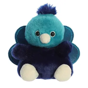 Palm Pals Adorable Elton Peacock 5 inch Blue Mini Soft Plush Collectable Stuffed Animal