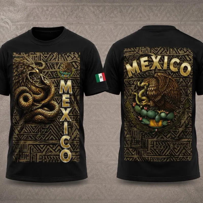 Men's Short-Sleeve Mexico T-Shirt - Menswear, Streetwear, Mexican States Estados de Mexico Design