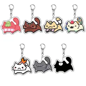 Dandy's World Keychains - Cute Cat Dandys World Keyrings Birthday Gifts – Cute Acrylic Keychain Charms, Perfect Gift for Fans & Collectors