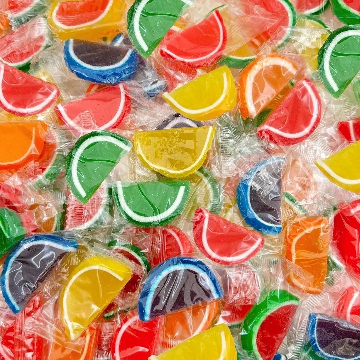 Fruit Slices Jelly Candy | 1.5 Pound Pack | Assorted Flavors | Old Fashioned Candy for Buffets and Holiday Gifting | Individually Wrapped Party Favors