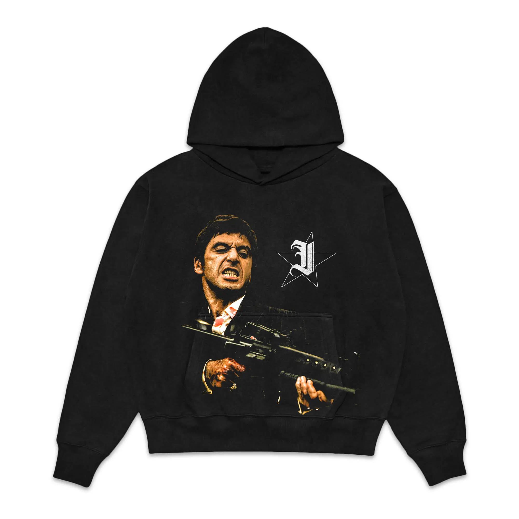 TONY MONTANA SCARFACE JUMBO FLEECE HOODIE, GIFT FOR FAN, GIFT FOR HER, GIFT FOR HIM