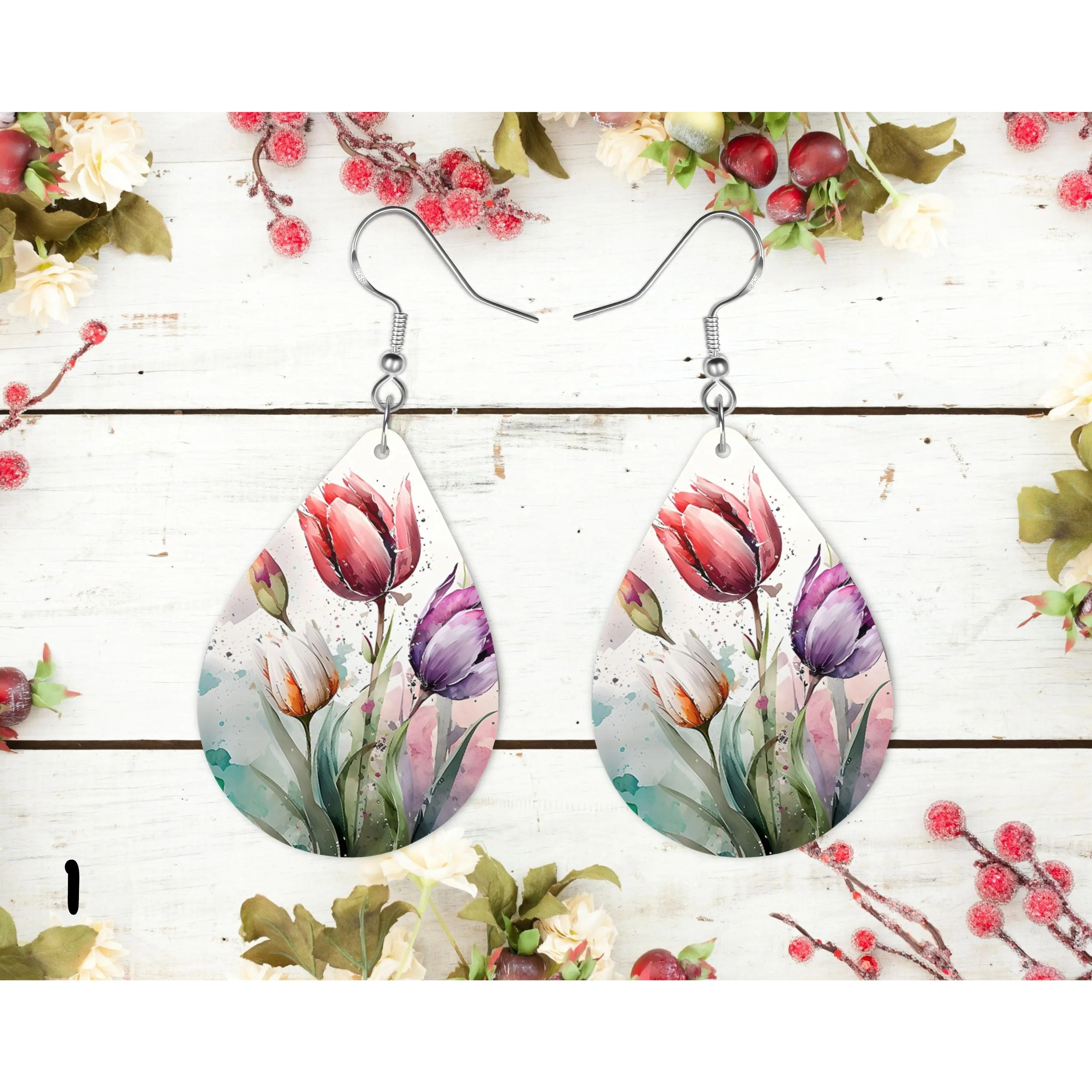 Double-Sided Sublimated Teardrop Earrings – Made to Order, Stylish & Unique