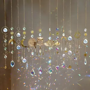 Set of 16 Colorful Crystal Suncatchers, Perfect for Hanging in Windows As Decorative Ornaments for Your Home, Garden, Or During Festive Occasions Like Christmas Parties And Weddings, Creating Beautiful Rainbow Effects
