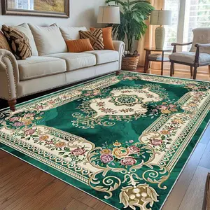 Floral Pattern Non-slip Floor Mat, 1 Count Non-slip Soft Floor Carpet, Decorative Botanical Area Rugs for Home Living Room Bedroom Kitchen Study Room, Boho Floral Rug