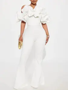 Ruffle Affair Jumpsuit - White