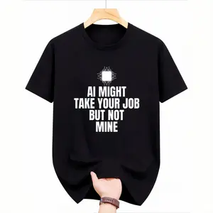 AI Job-Stealer T-Shirt for Cybersecurity Engineers – 100% Cotton, Crew Neck, Summer-Ready