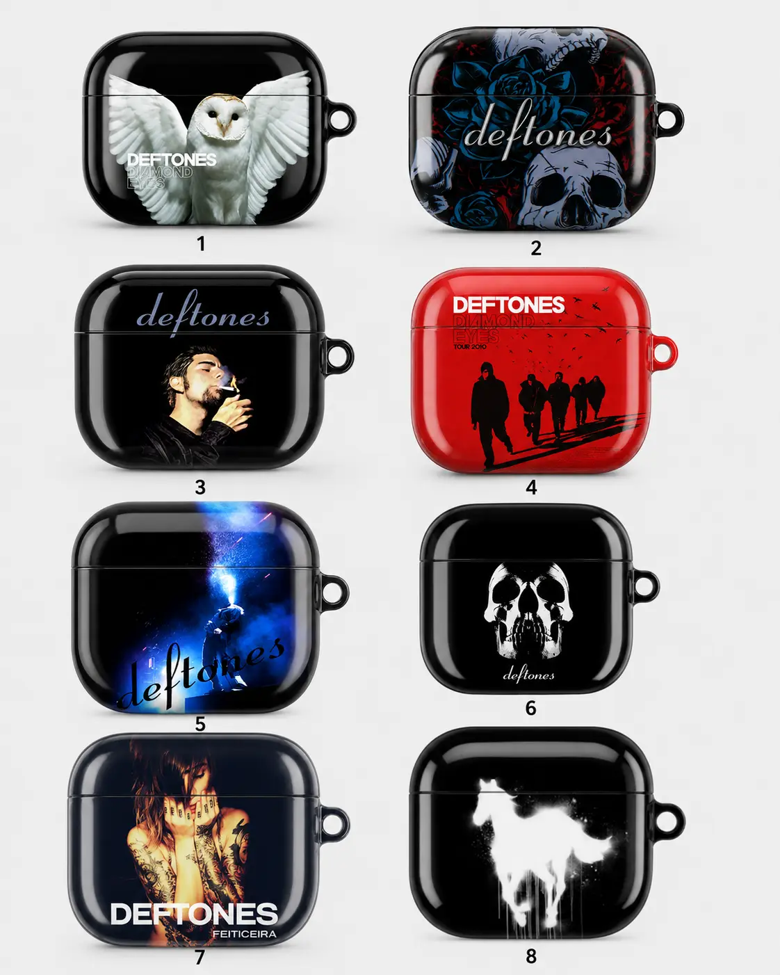 Deft0nes AirPods Case -  Music Artist Band Cover for AirPods 1-4 and AirPods Pro Case, Shockproof Protective Sleeve for AirPods