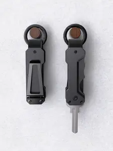 Compact Aluminum Key Organizer with Carabiner Securely Holds 1 to 6 Keys Portable Keychain for Men EDC Key Scratch Resistant Surface Gifts for Men Integrated Safety Clip Lightweight Keychain