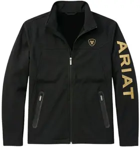 Ariat Men's New Team Softshell Brand Jacket, Black/Gold