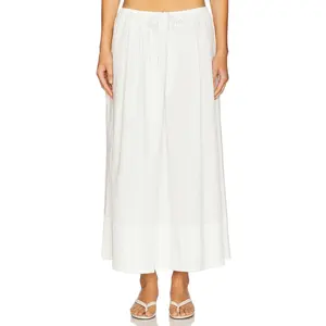 PISTOLA Noelle Poplin Maxi Skirt in Le Blanc