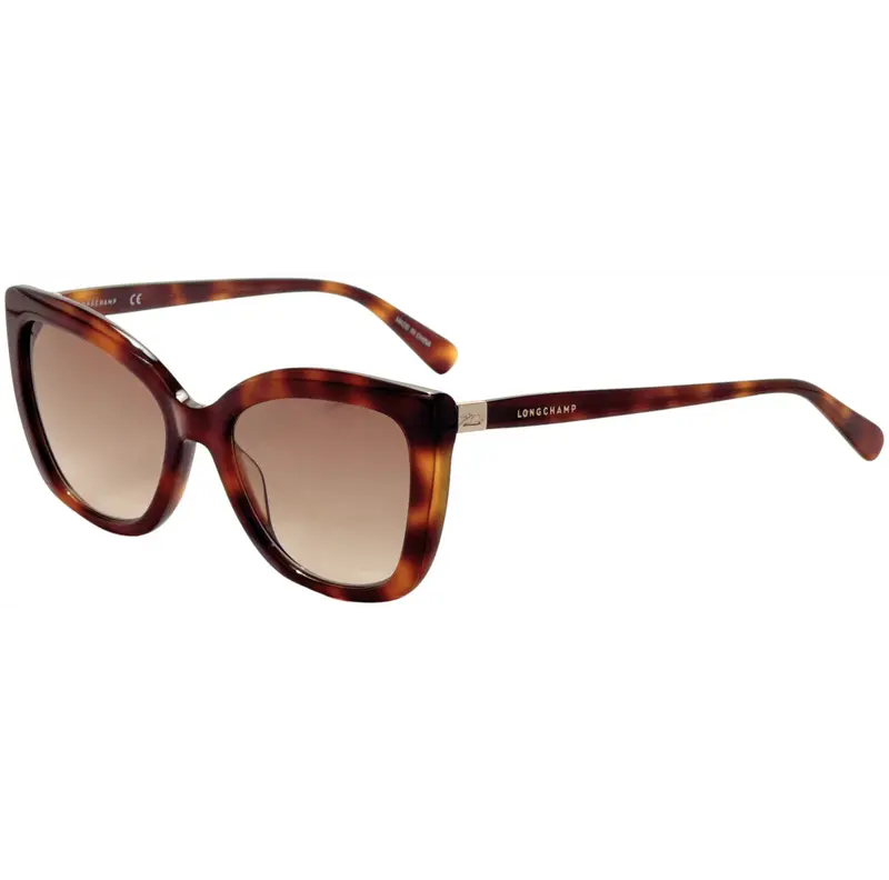 Women\'s Brown/burgundy longchamp Sunglasses - Bold Square Frame Longchamp Brown Gradient Irregular Ladies Sunglasses LO792S  main image 2