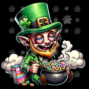 Leprechaun Cereal 420 DTF Heat transfer, press and peel, DIY, Shirt design