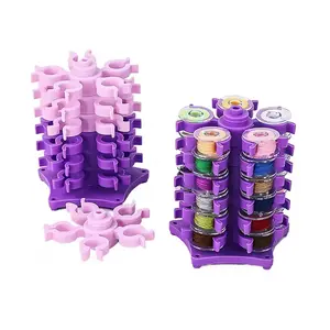 Detachable Bobbin Collector Clips, Rotating Bobbin Collection Box, Line Core Storage Clip Bobbin Tower, Sewing Accessories Organizer
