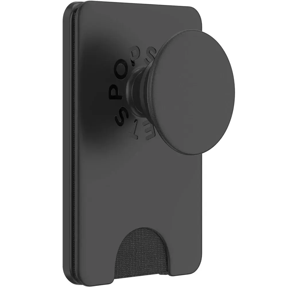 PopSockets Lightweight Plastic Magnetic Phone Wallet with Grip, MagSafe-Compatible Adapter Ring Included for iPhone 12 Series and Later