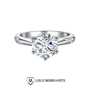 【#11】（LiLY）925 Sterling Silver Synthetic Moissanite rings